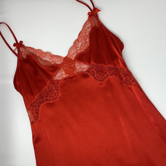 Agent Provocateur Luna Red Silk Slip AP3 Medium NWT $390 - Picture 7 of 11